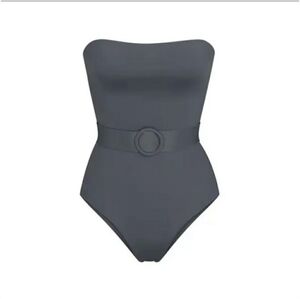 SKIMS L NWT Sculpting belted strapless NWT Gunmetal gray